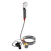 Front. Ivation - Portable Camping Shower , Hands-Free Rechargeable Camping Showerhead with Pump & 6 Ft Hose - Grey and Orange.