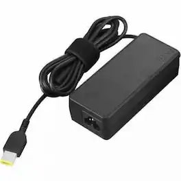 Lenovo - ThinkCentre 65W AC Adapter (Slim Tip) - 65 W - 120 V AC, 230 V AC Input - Black - Black