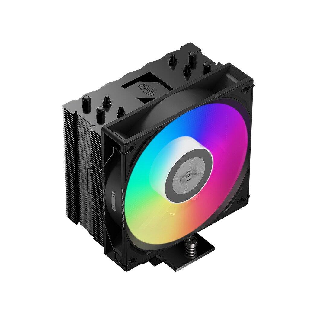 Angle. PCCOOLER - RT400 ARGB BK CPU Air Cooler, 4 Heat pipes - Black.