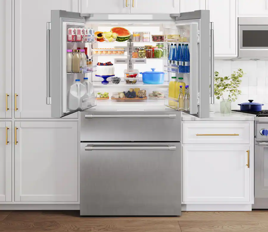 Professional Rerigarator Thermador Professional Series 36 in. Wide 20.4 Cu. Ft. 4 Door French ...