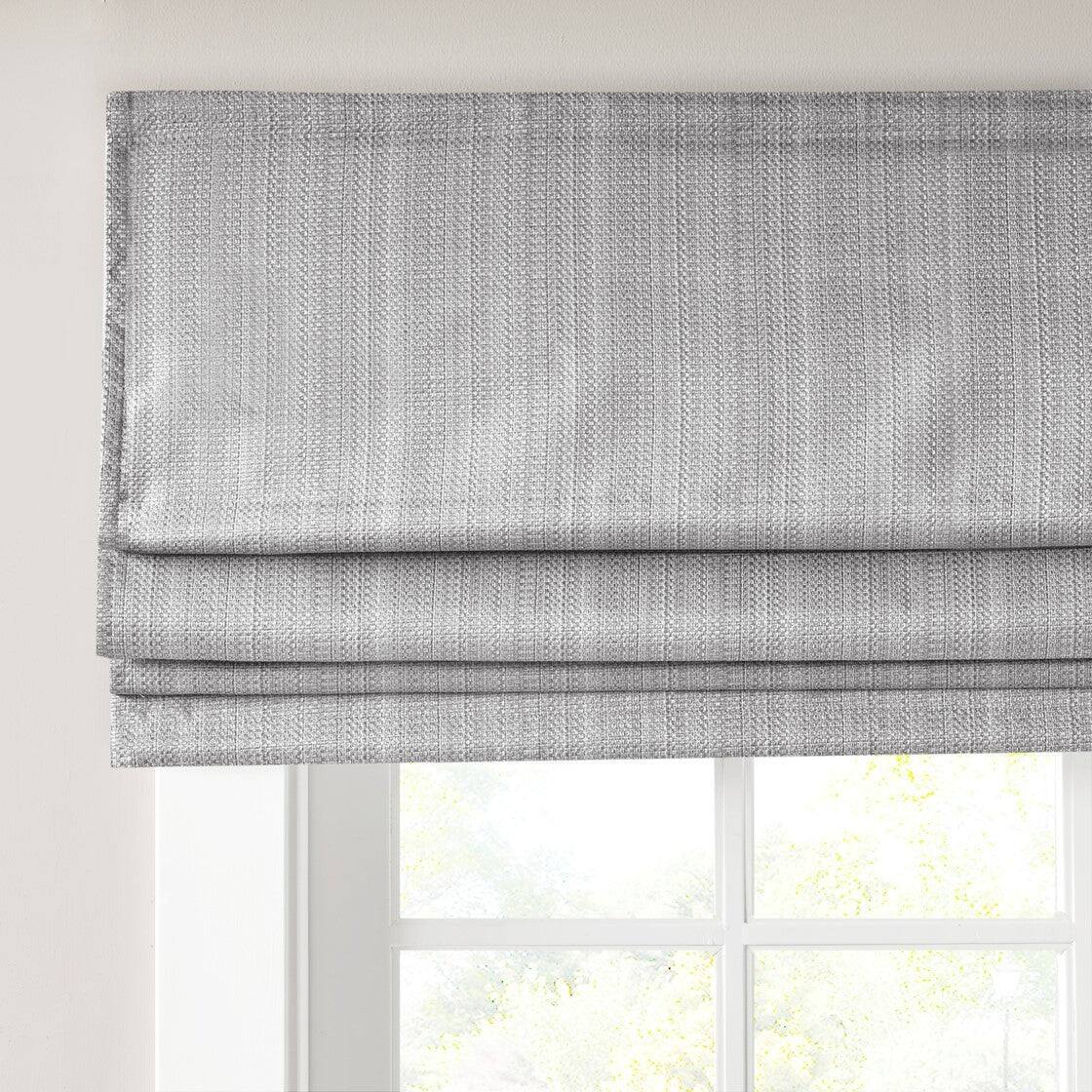 Alt View 10. BreeBe - Basketweave Room Darkening Cordless Roman Shade - Grey.
