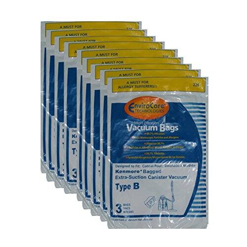 A MUST FOR ALLERGY SUFFERERS!  
EnviroCore TECHNOLOGIES Micro Filtration Vacuum Bags  
Designed to Fit Kenmore Bagged Extra-Suction Canister Vacuum Type B  
3 BAGS / 3 SACS / 3 BOLSAS