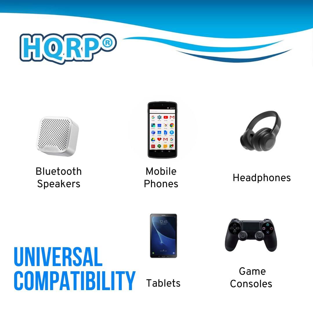 HQRP Bluetooth Speakers Mobile Phones Headphones Tablets Game Consoles 12.45 UNIVERSAL COMPATIBILITY
