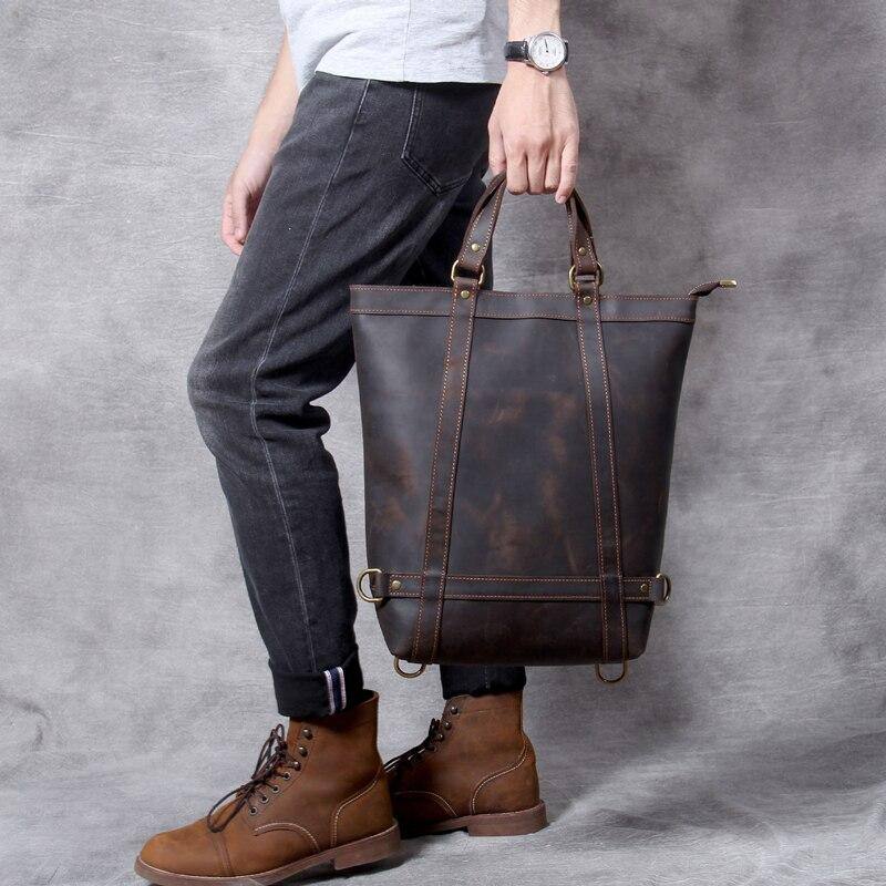 Alt View 4. Steel Horse Leather - The Icarus | Handmade Vintage Leather Backpack - brown.