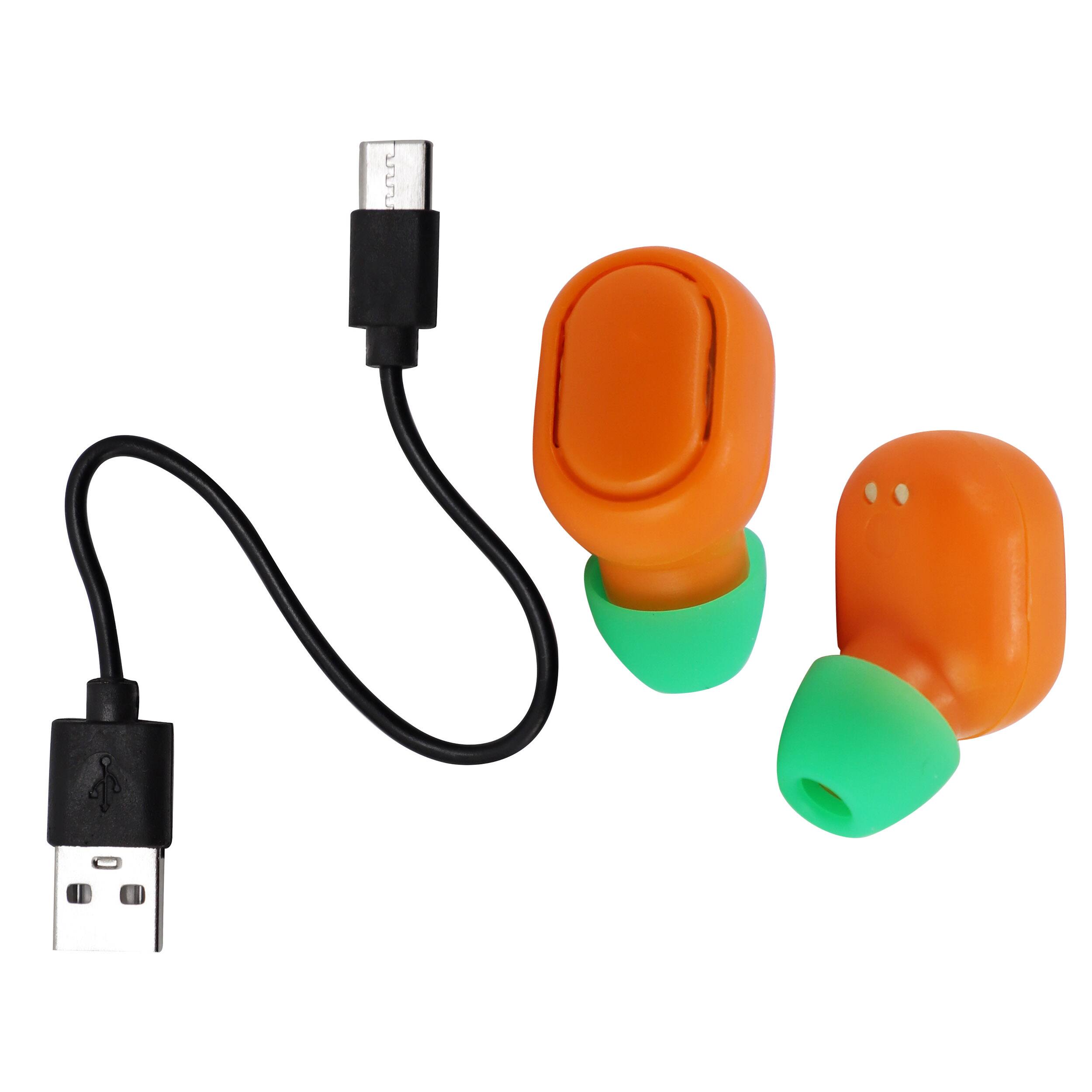 Alt View 2. Nickelodeon - Nickelodeon Ninja Turtles Mikey Wireless Bluetooth True Earbuds in Orange - Orange.