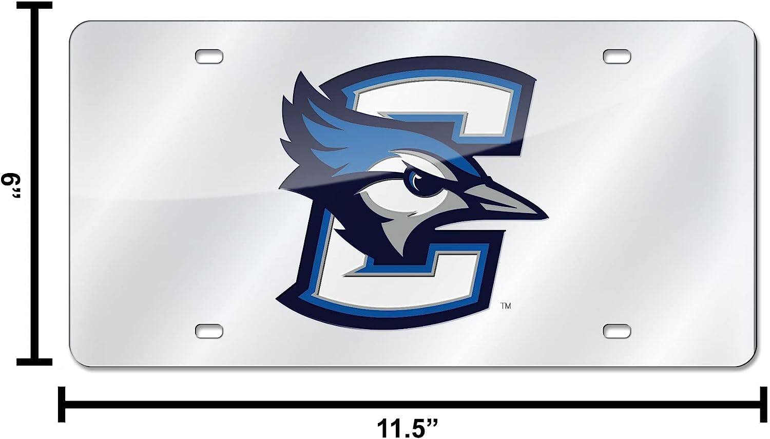 Alt View 3. Rico Industries - Creighton Blue Jays Mirrored Laser Cut License Plate Laser Tag - Multi.