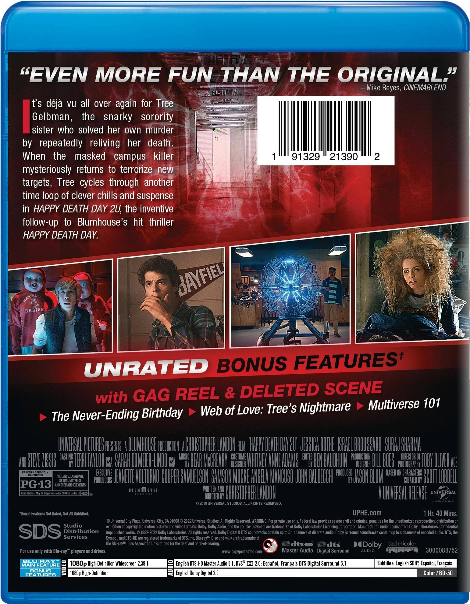 Angle. Happy Death Day 2u [Blu-ray].