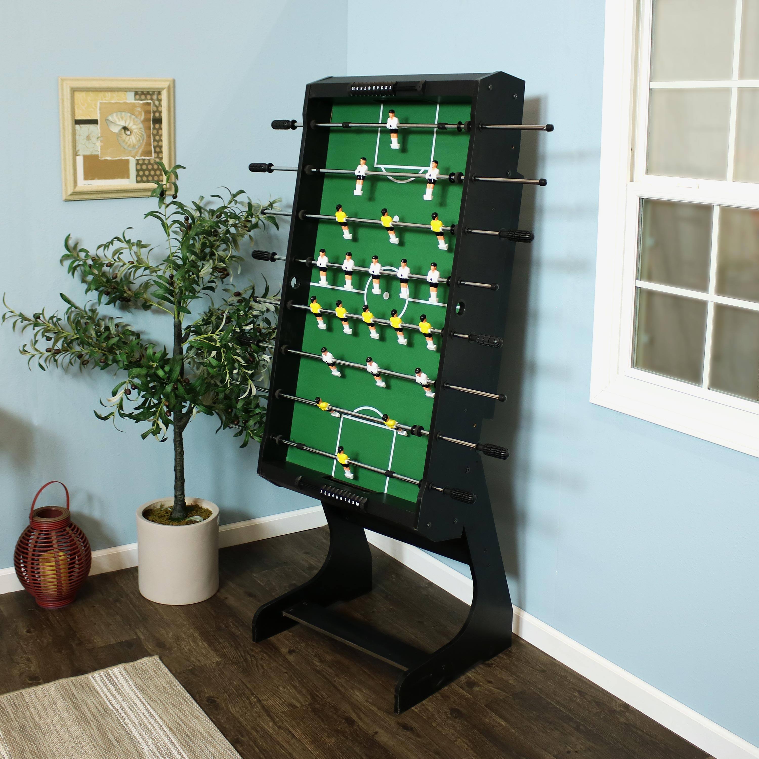 Alt View 8. Sunnydaze - 48 in Folding Indoor Foosball Game Table - Black.