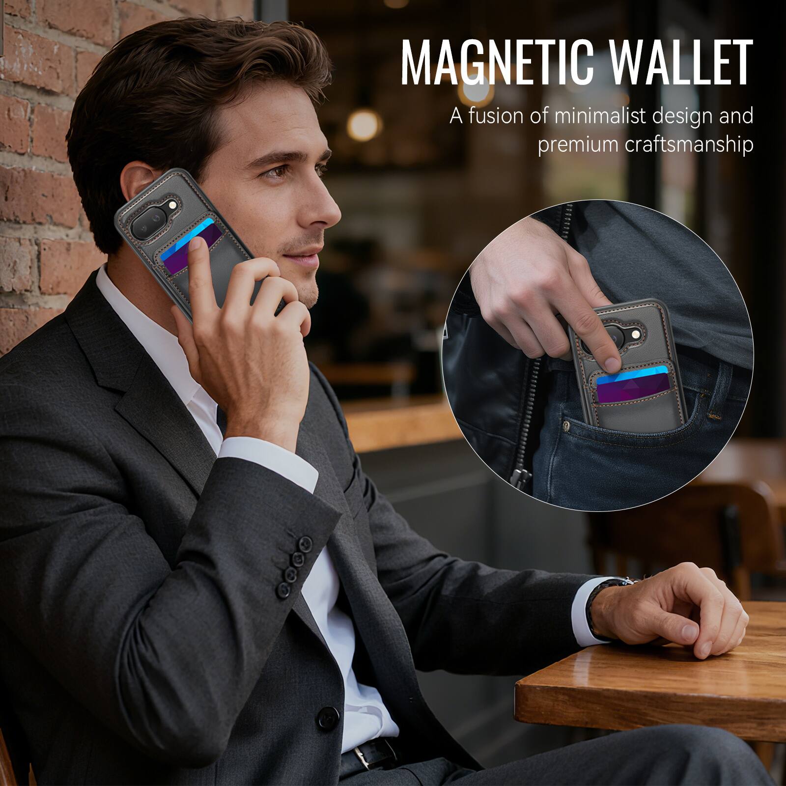 MAGNETIC WALLET  
A fusion of minimalist design and premium craftsmanship