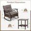 Product Dimensions:
- Chair: 25.5" x 23" x 4"
- Rocker: 31" x 24" x 14"
- Coffee Table: 16" x 14" x 19"

Each Rocker: 400 LBS
Coffee Table: 110 LBS