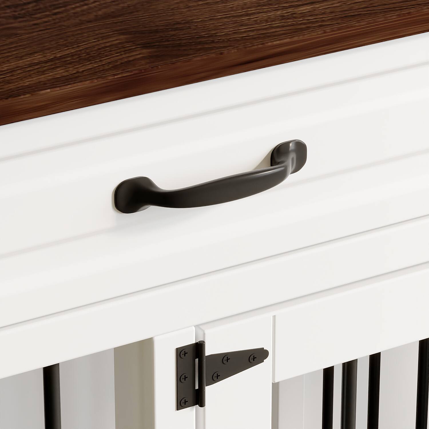 Alt View 5. Famapy - Luxury Dog Crate Furniture with Drawers Multi-Functional Indoor Pet Kennel, Stylish Dog Cage & TV Stand for Living Room.