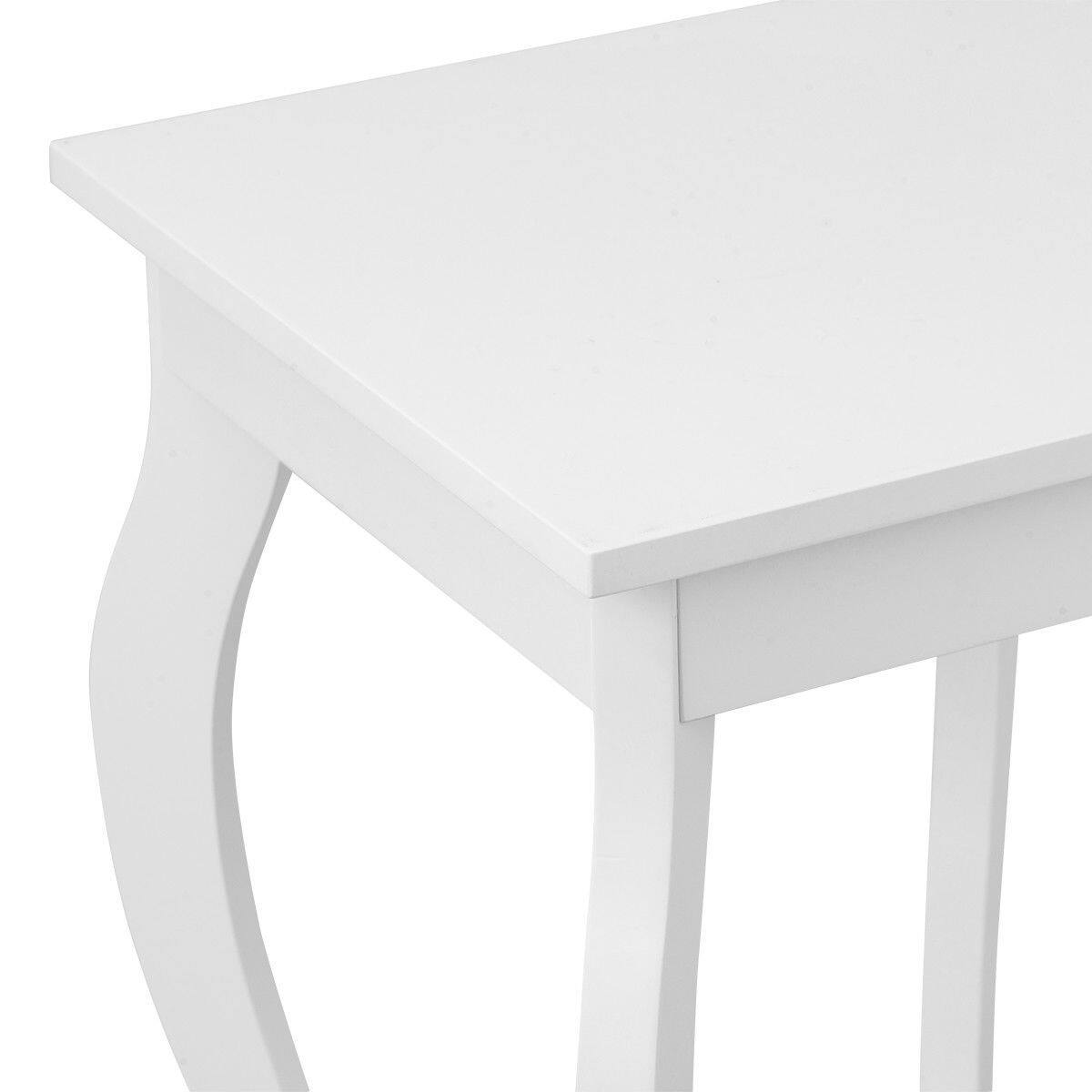 Alt View 8. Gymax - Gymax Set of 2 Accent Side Table Sofa End Table Night stand Coffee Table w/ Shelf White - White.