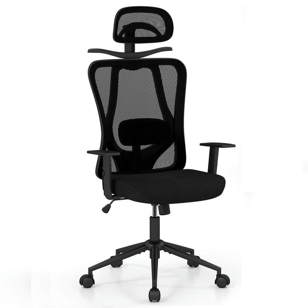 Alt View 4. Kadyn - Ergonomic Office Chair - 3D Headrest, Reclining Backrest, Black - Black.