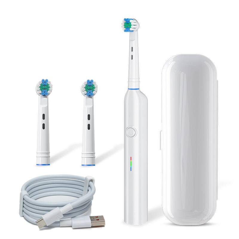 Front. Cluzine - Electric Toothbrush IPX7 Waterproof for Adults 60° Sonic Cleaning Soft Bristles 3 Modes Deep Clean USB LED White - White.