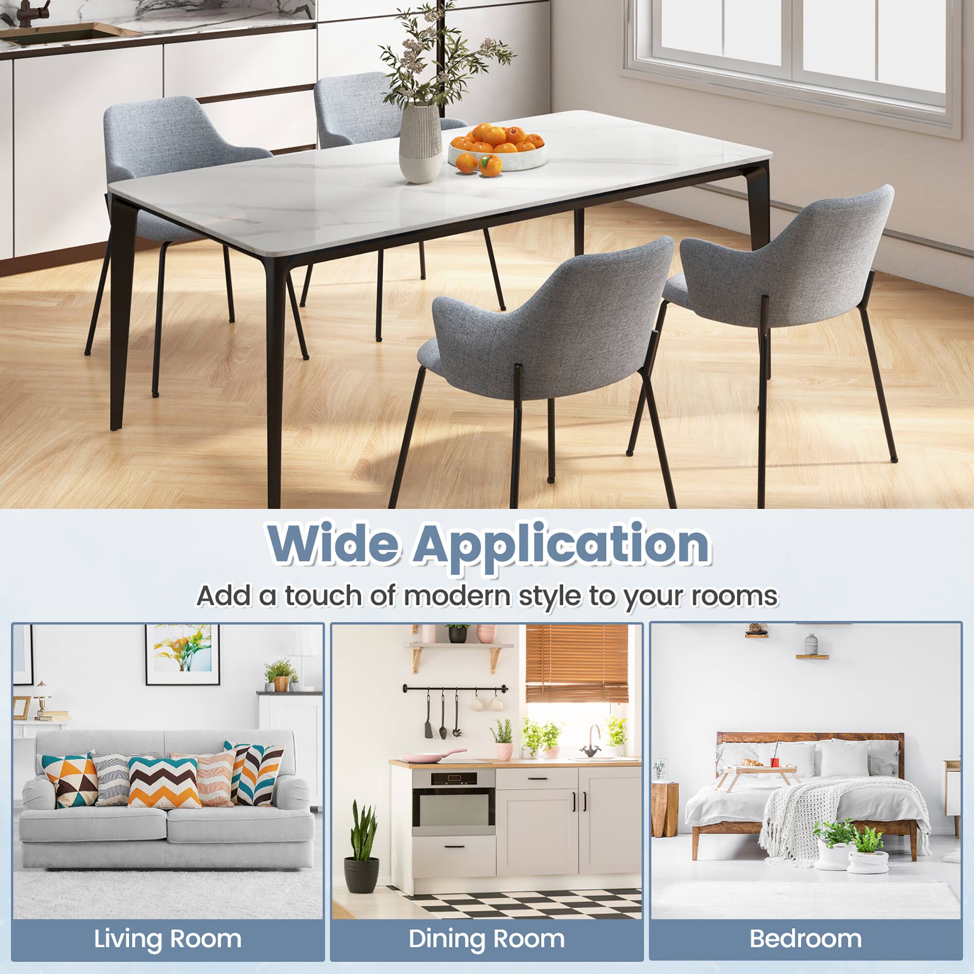 Wide Application: Add a touch of modern style to your rooms. Living Room, Dining Room, Bedroom.