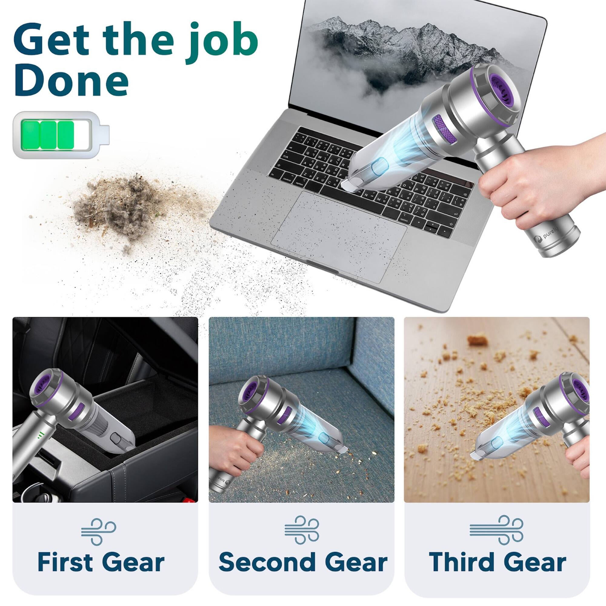 Get the job Done - 2 : - - - - 7 . . . . . . 4 + - E - . - . A . - - - . - 1 + a : : - . . - a - - . 1 . -  pur First Gear Second Gear Third Gear