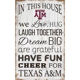 Fan Creations - Texas A&M Aggies 11'' x 19'' Team In This House Sign - Multicolor