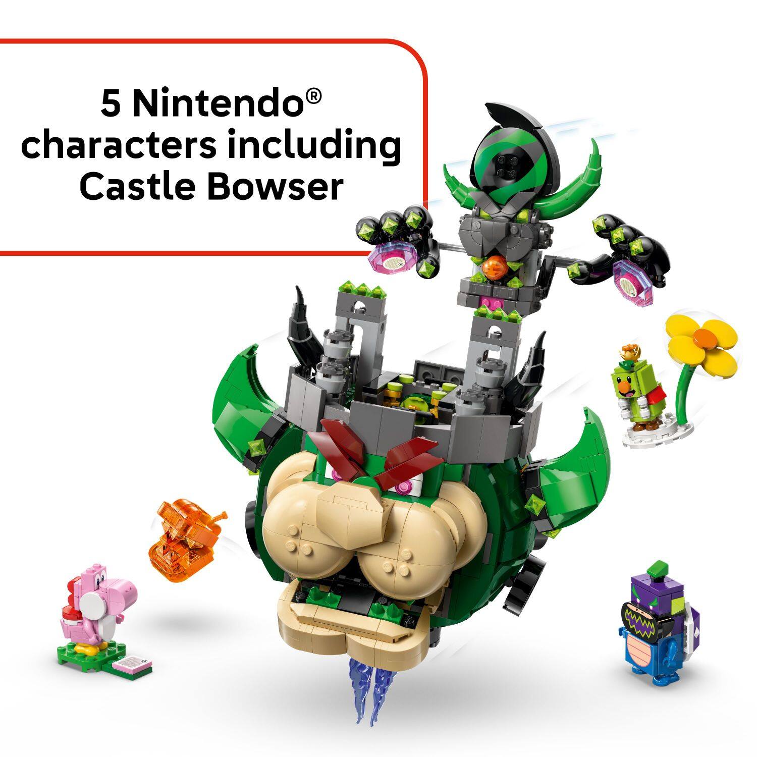 5 Nintendo characters including Castle Bowser
