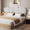 Front. Pinmoco - Upholstered Headboard Ergonomic Fabric Headboard Suitable for 8-14 inch Mattress - Sliver-Grey.