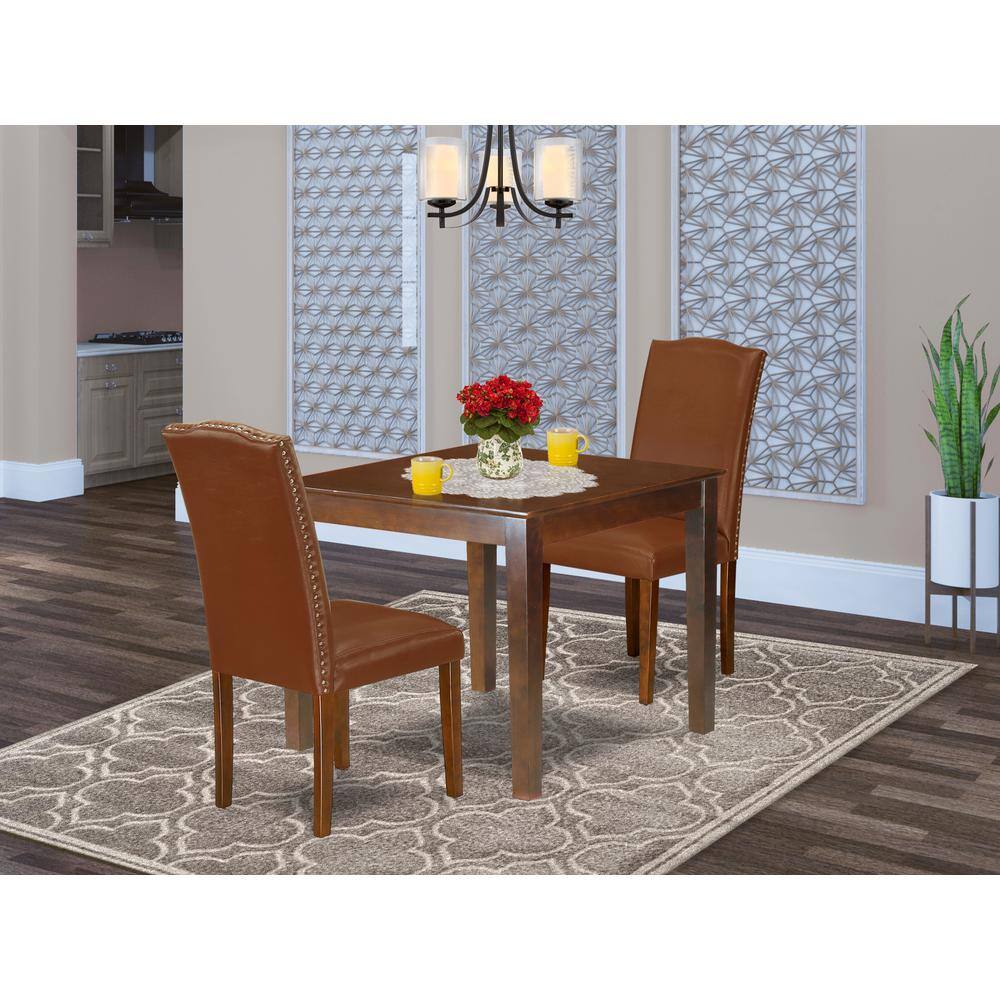 Left. East West Furniture - Dining Room Set Mahogany - Brown.