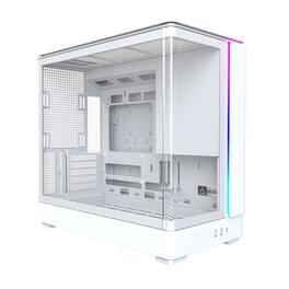 Montech - KING 15 Micro-ATX PC Case, Curved Panoramic Glass, 360mm Radiator Support, Compact Build for High-Performance Systems - White