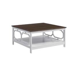 Convenience Concepts - Omega Square 36" Coffee Table - Driftwood Top/White Frame