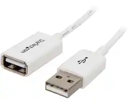 StarTech.com - StarTech USBEXTPAA1MW 3.28 ft White USB 2.0 Extension Cable A to A M-F