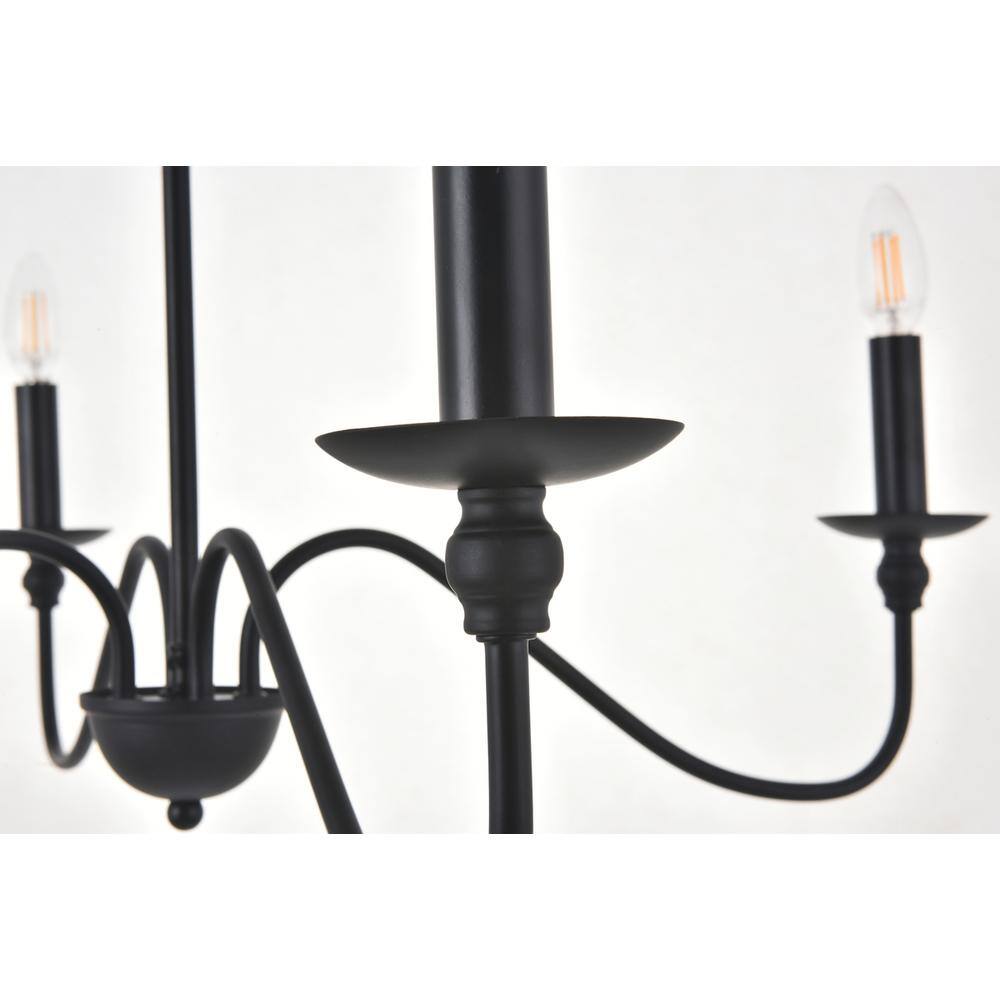 Back. Living District - Rohan 4 light Matte Black Pendant - Matte Black.