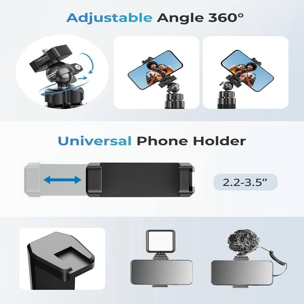 Adjustable Angle 360°

Universal Phone Holder

2.2-3.5"