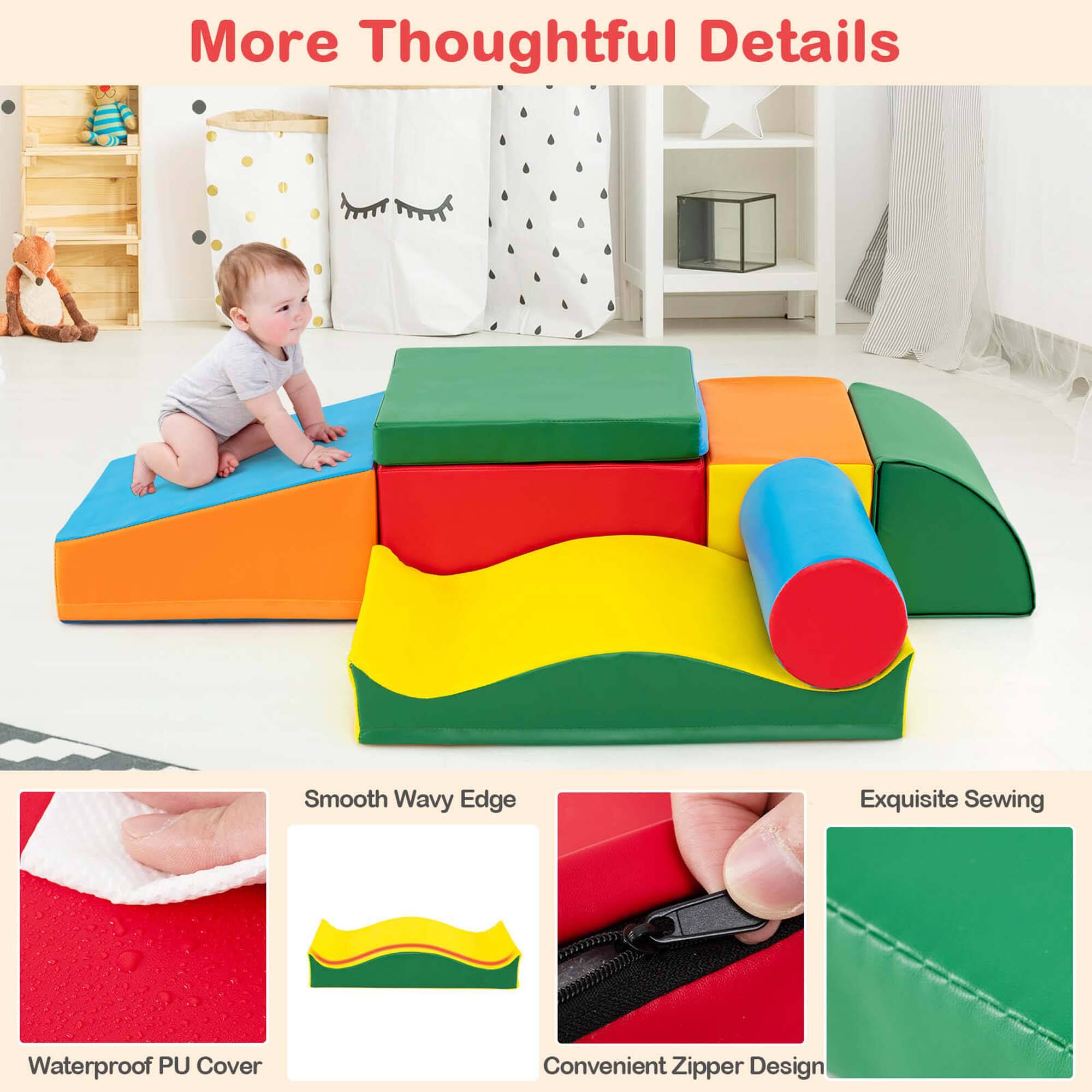 More Thoughtful Details

- Smooth Wavy Edge
- Exquisite Sewing
- Convenient Zipper Design
- Waterproof PU Cover