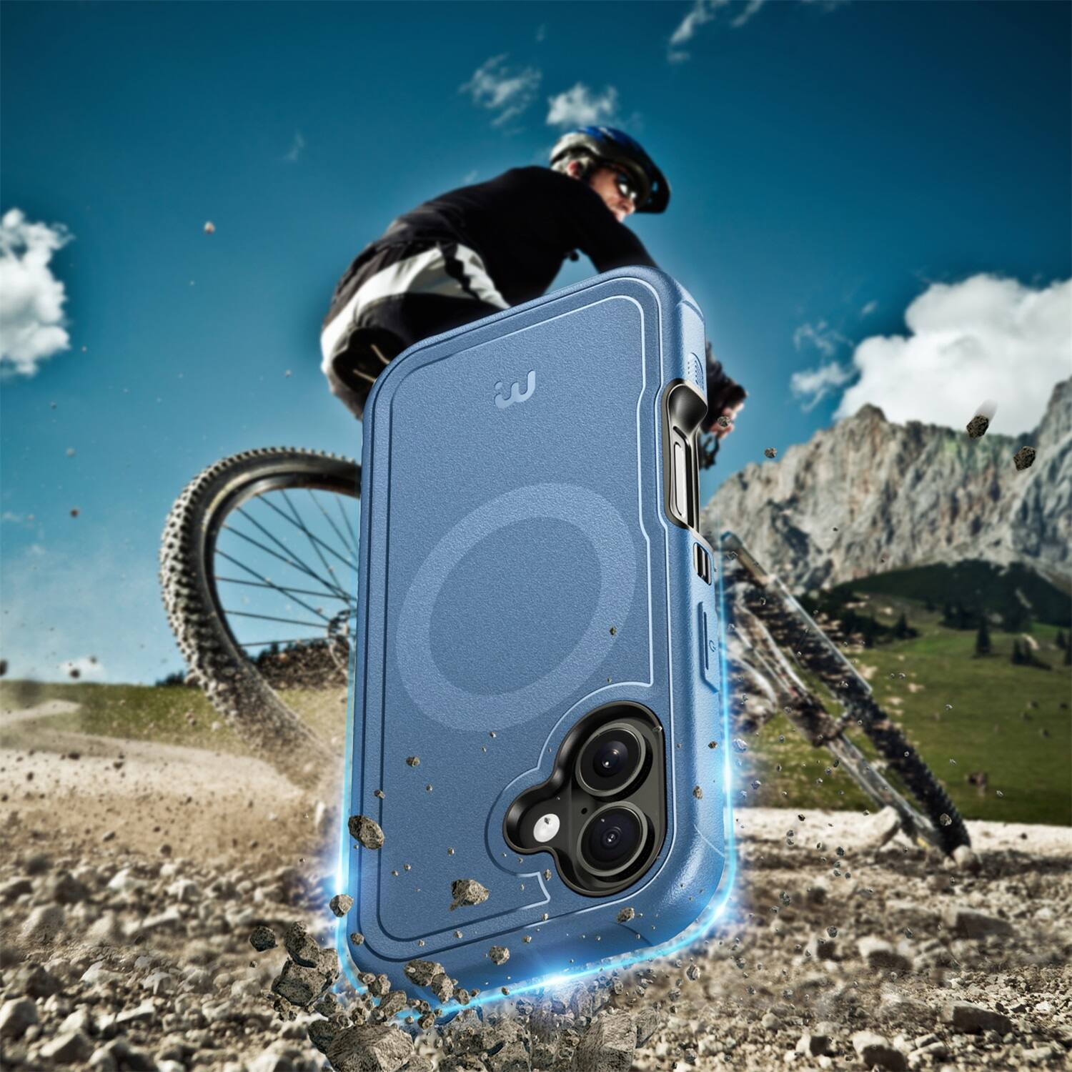 Alt View 3. Mybat Pro - MyBat Pro Maverick Series Rogue Edition MagSafe Case for Apple iPhone 17 - Blue - Blue.