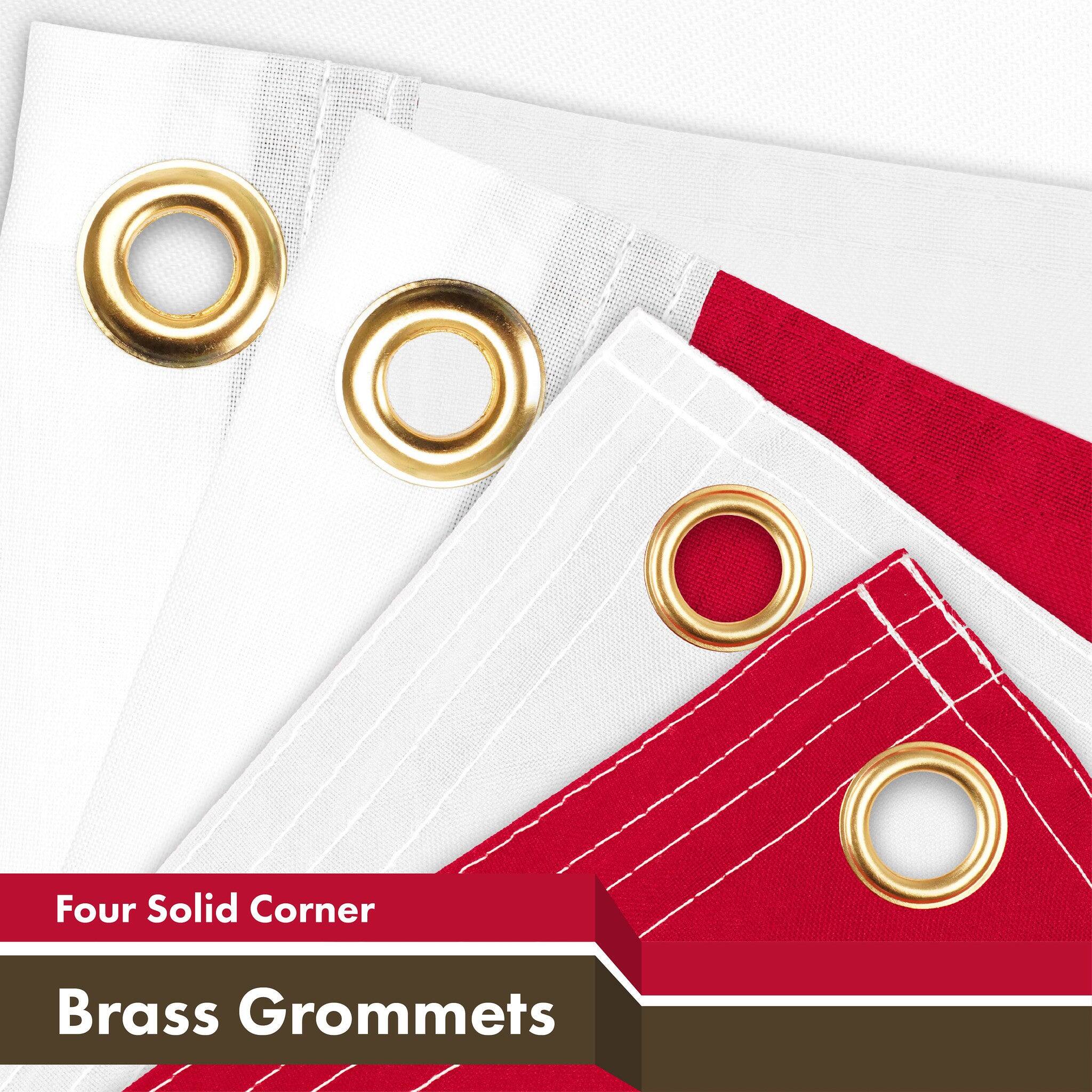 Four Solid Corner Brass Grommets