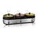 Alt View 4. MegaChef - MegaChef Triple 2.5 Quart Slow Cooker and Buffet Server in Brushed Silver and Black Finish - Silver.