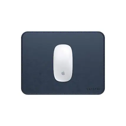 Front. Satechi - Vegan-Leather Mouse Pad - Ergonomic, Reversible, Water Resistant, 9.8" x 7.5" for Office & Home - Blue.