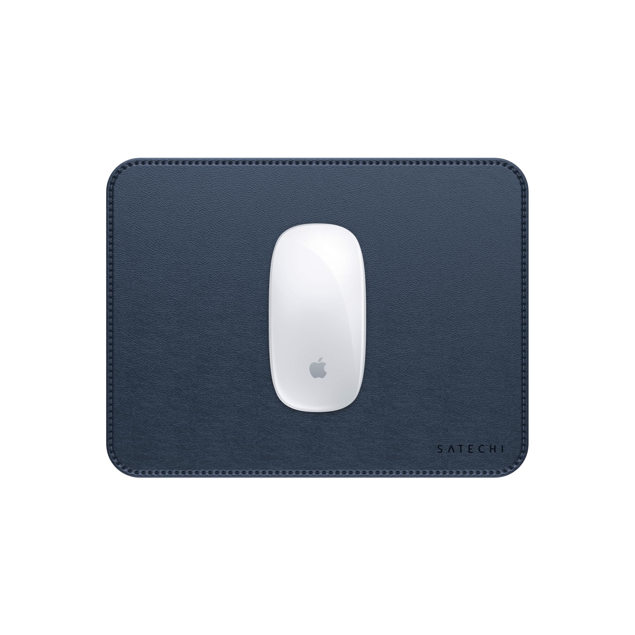 Front. Satechi - Vegan-Leather Mouse Pad - Ergonomic, Reversible, Water Resistant, 9.8" x 7.5" for Office & Home - Blue.