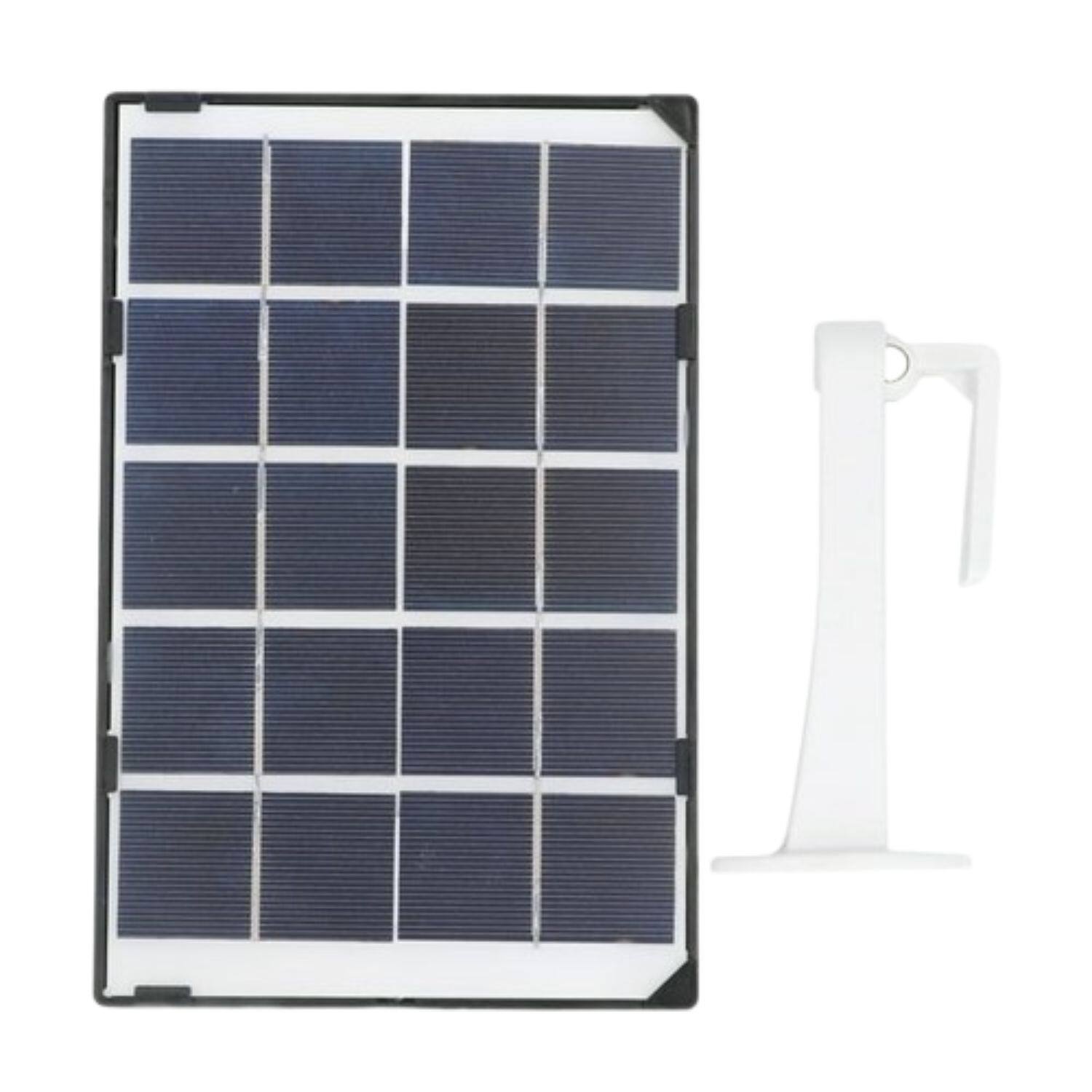 Angle. Stock Preferred - 6W Solar Panel Charger with USB & Type-C Connectors for Arlo Essential Spotlight and Outdoor Wi-Fi Cameras – Waterproof, - Black.