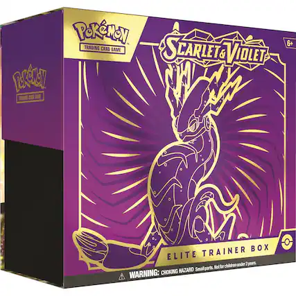 Pokémon Trading Card Game
Scarlet & Violet
Elite Trainer Box
6+
Warning: Choking Hazard - Small parts. Not for children under 3 years.