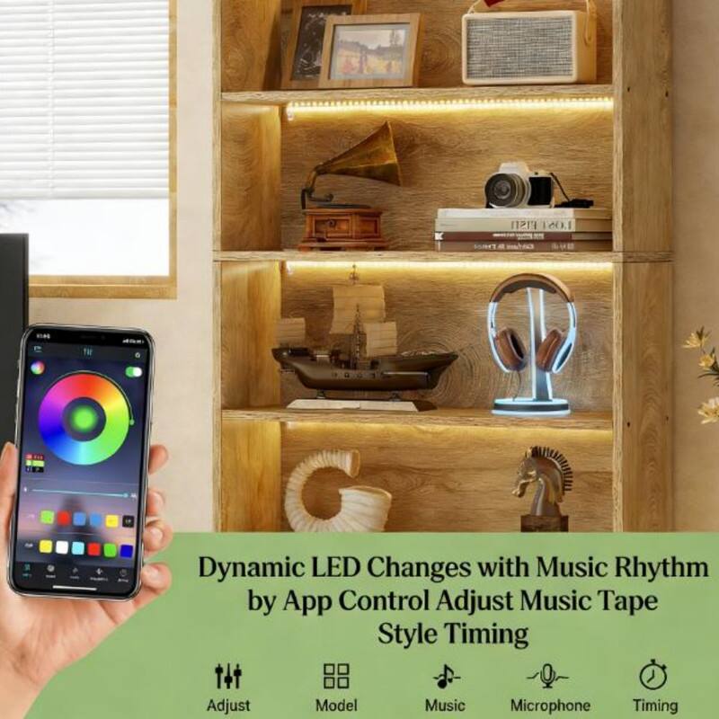 Dynamic LED Changes with Music Rhythm by App Control Adjust Music Tape Style Timing

Adjust Model Music Microphone Timing