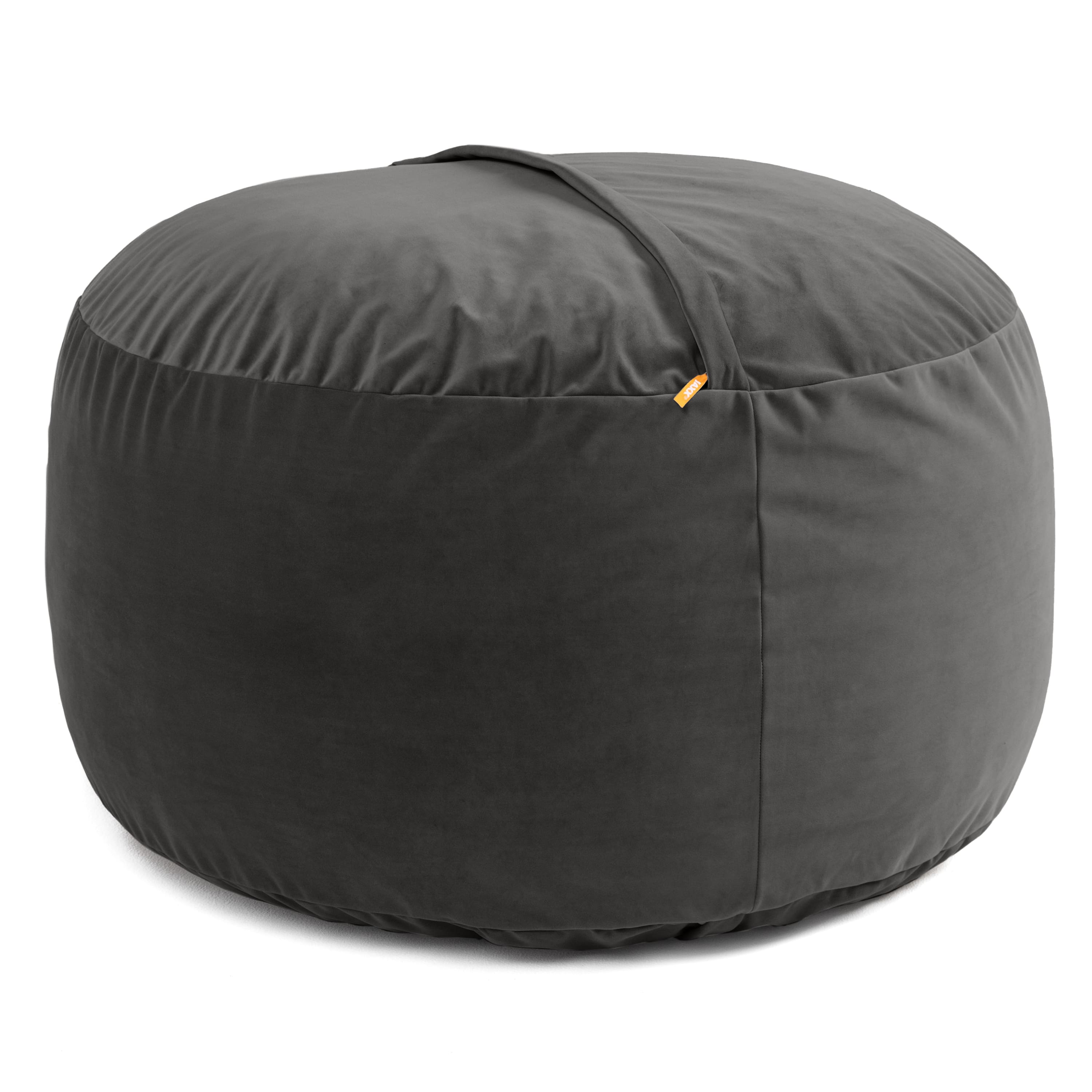 Jaxx - 4 Foot Saxx - Large Round Bean Bag Chair for Adults - Lush Velvet Black