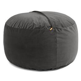 Jaxx - 4 Foot Saxx - Large Round Bean Bag Chair for Adults - Lush Velvet Black