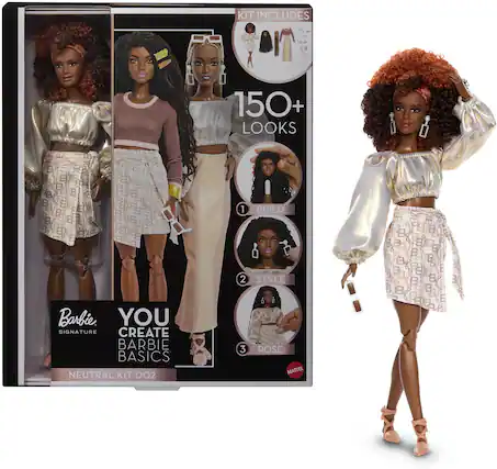 KIT INCLUDES 150+ LOOKS 1 BUILD 2 STYLE Barbie. YOU SIGNATURE CREATE BARBIE BASICS NEUTRAL KIT 002 3 6 POSE MATTEL