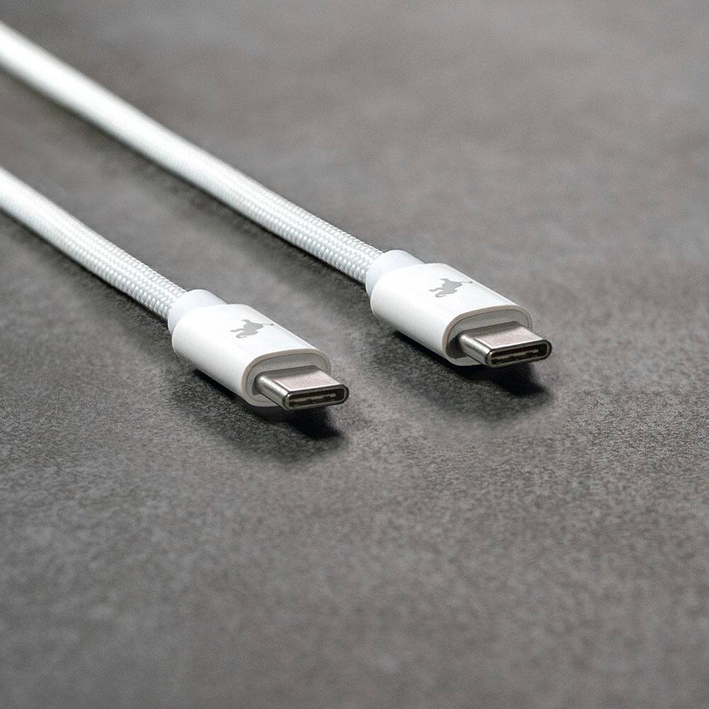 Alt View 6. Nimble - Powerknit 1M USB C to C Cable - White.