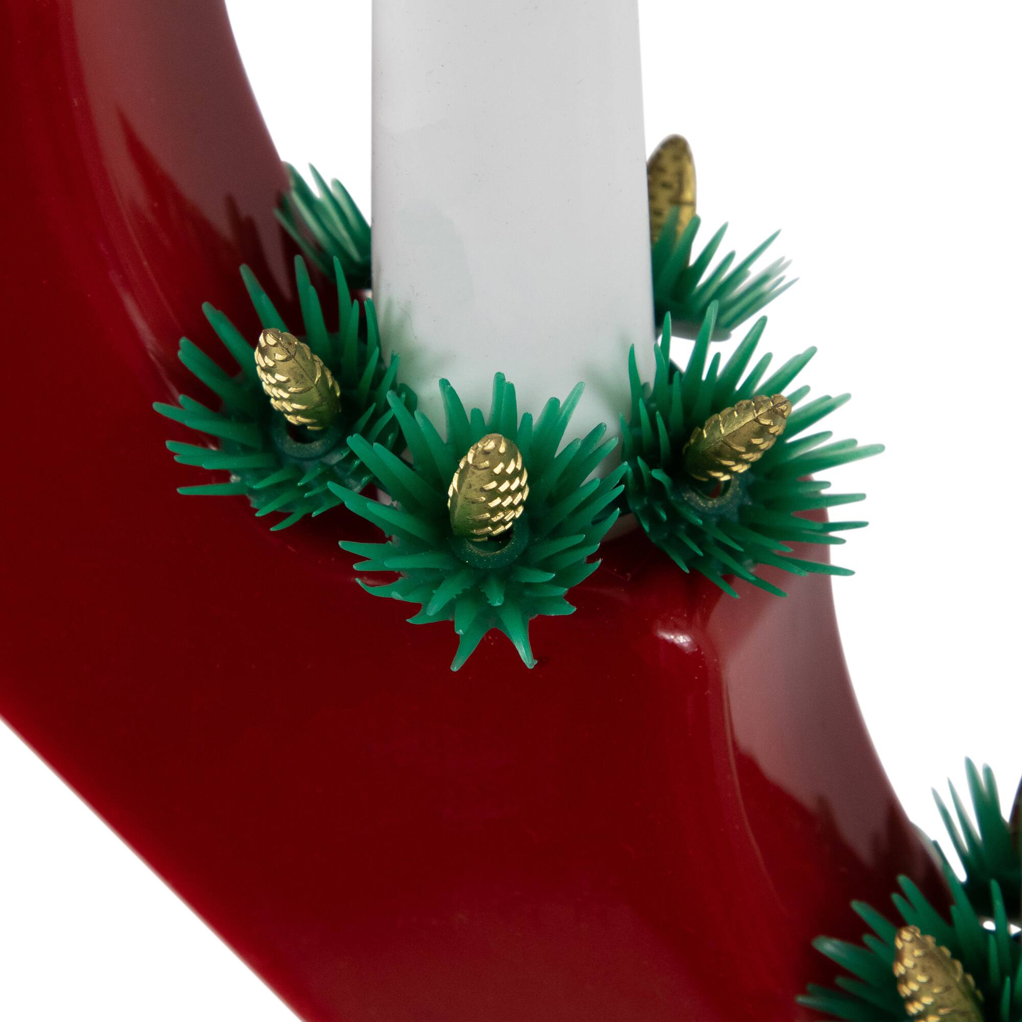 Alt View 6. Northlight - LED Lighted Christmas Candelabra Bridge - 13" - Red - Red.