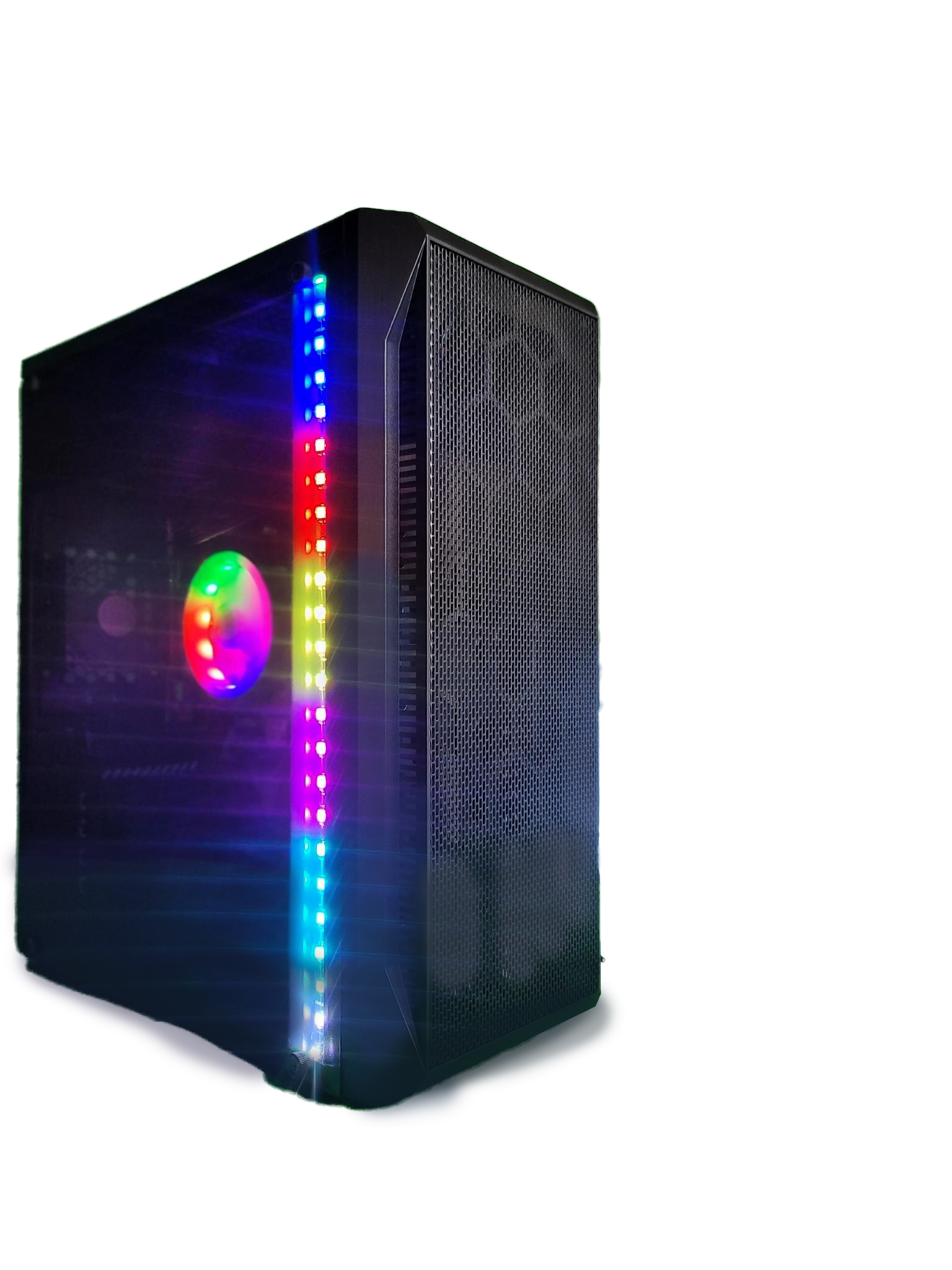 Left. Odyssey Computers - Essentials V2 Gaming Desktop, Intel Core i5 upto 4.1GHz - 16GB RAM - 1TB NVMe SSD - NVIDIA GeForce GTX 1660S WiFi  W11P - Black.