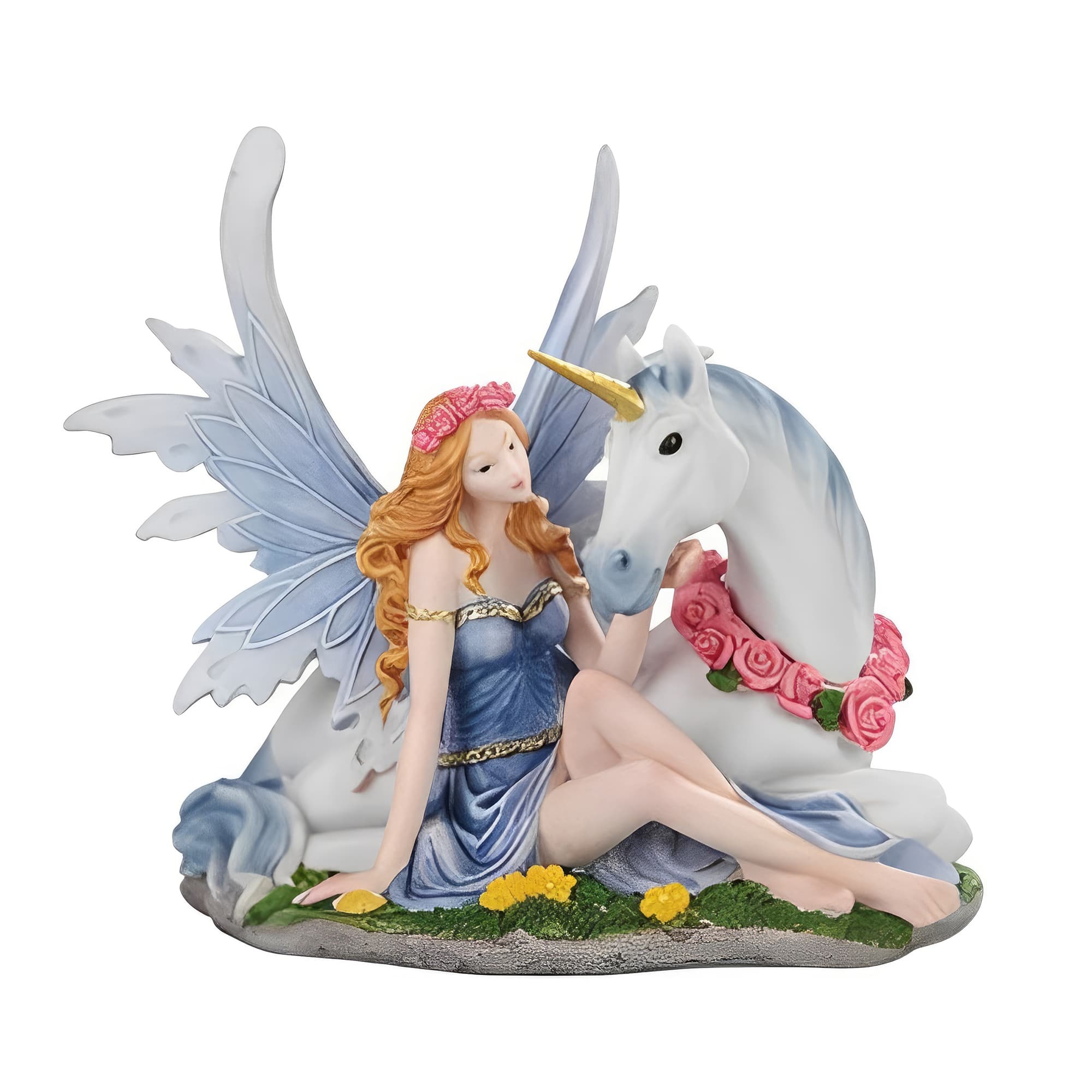 FC Design - 7.5"H Fairy with Unicorn Figurine Statue Office Desk Tabletop Home Decor Gift - Multi-Color