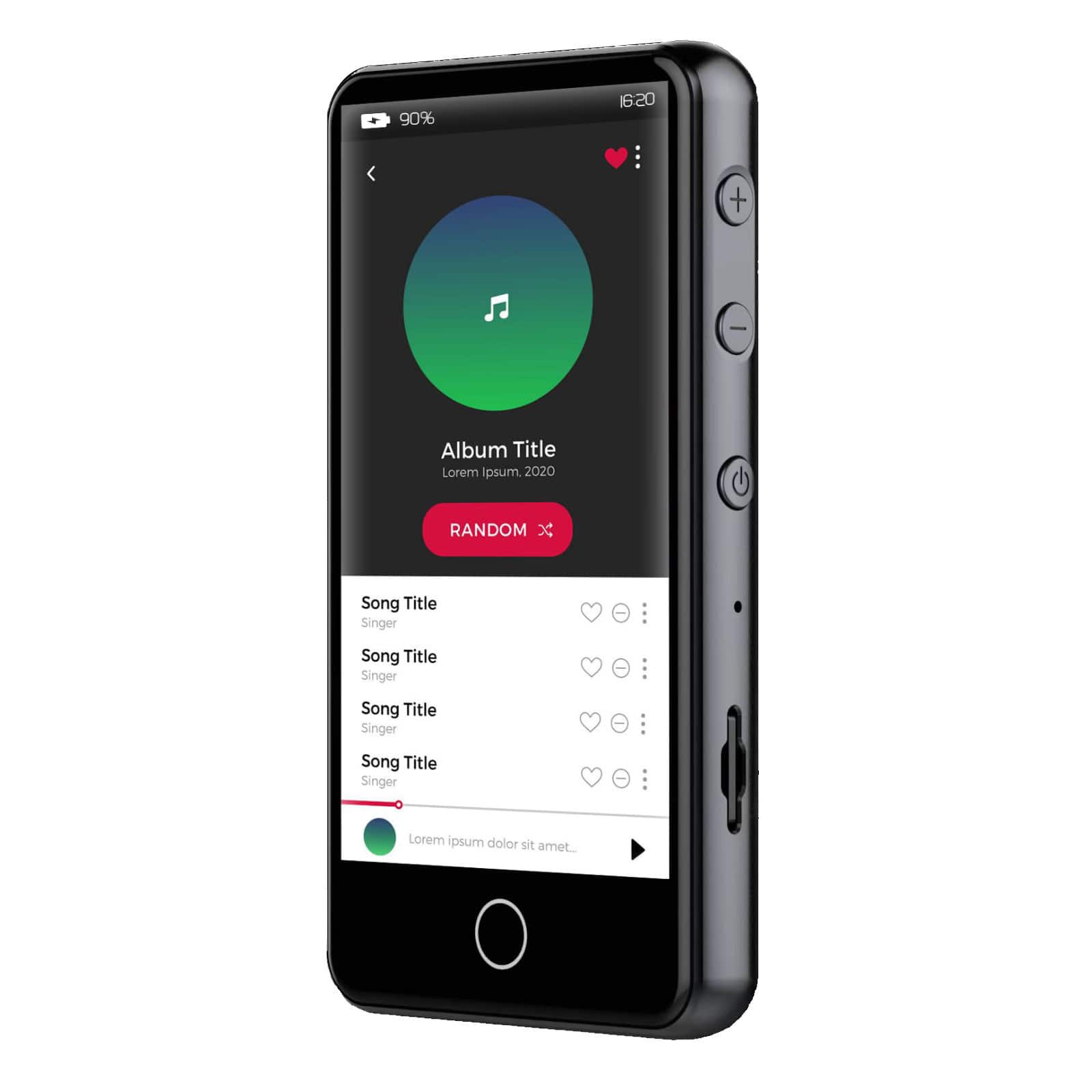 Samvix - Penson Master 16GB Kosher MP3 Player, Black