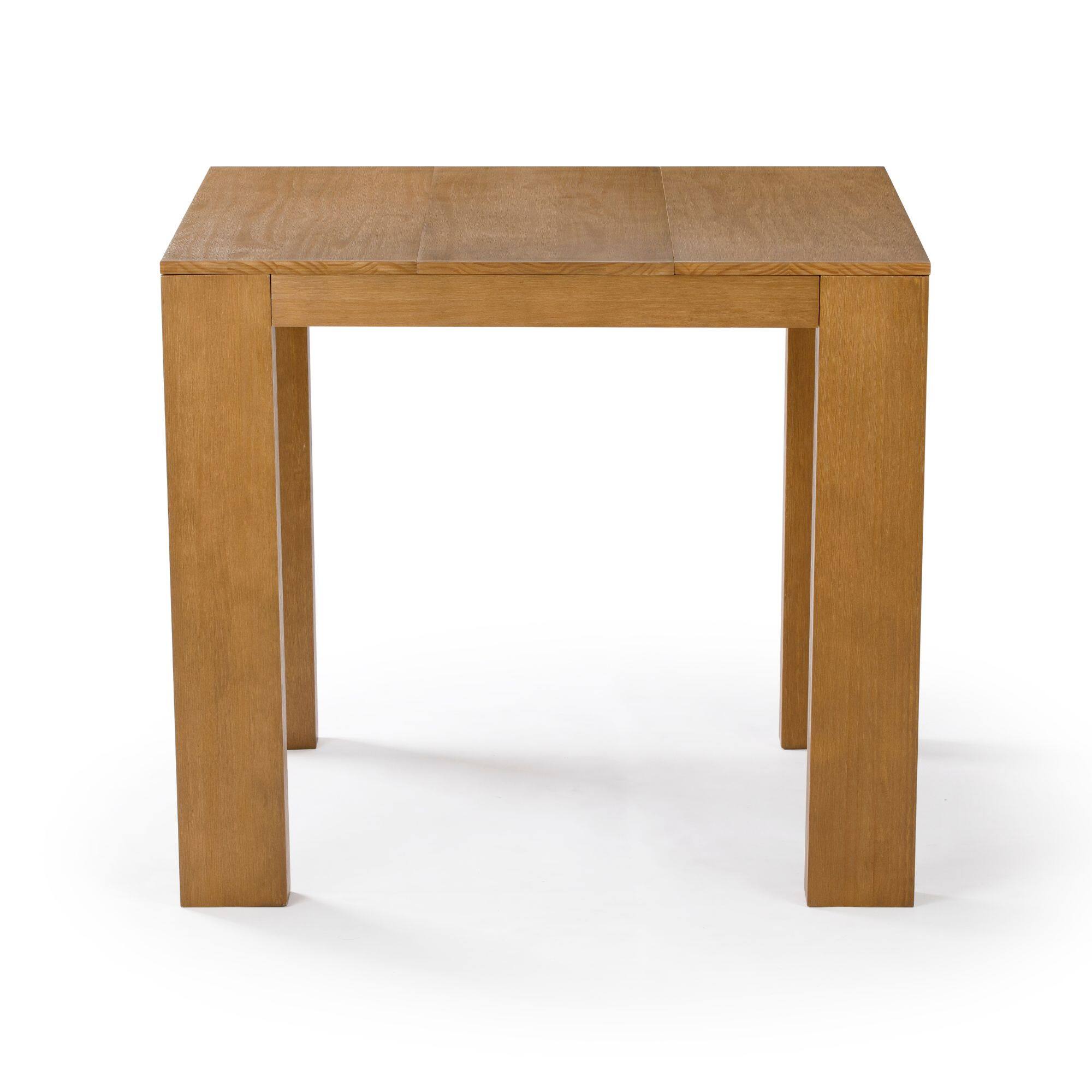 Alt View 3. Plank+Beam - Modern Pub Dining Table Counter Height ( 41in / 1050mm), Pecan Wirebrush - Pecan Wirebrush.