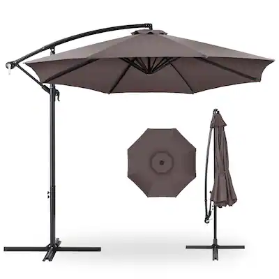 best cheap offset patio umbrella Choice Products 10x10ft 2-Tier Square Outdoor Solar LED Cantilever w/ Base Included Enjoy maximum shade with our new 360 Cantilever Offset Umbrella Best Choice Products - 10ft