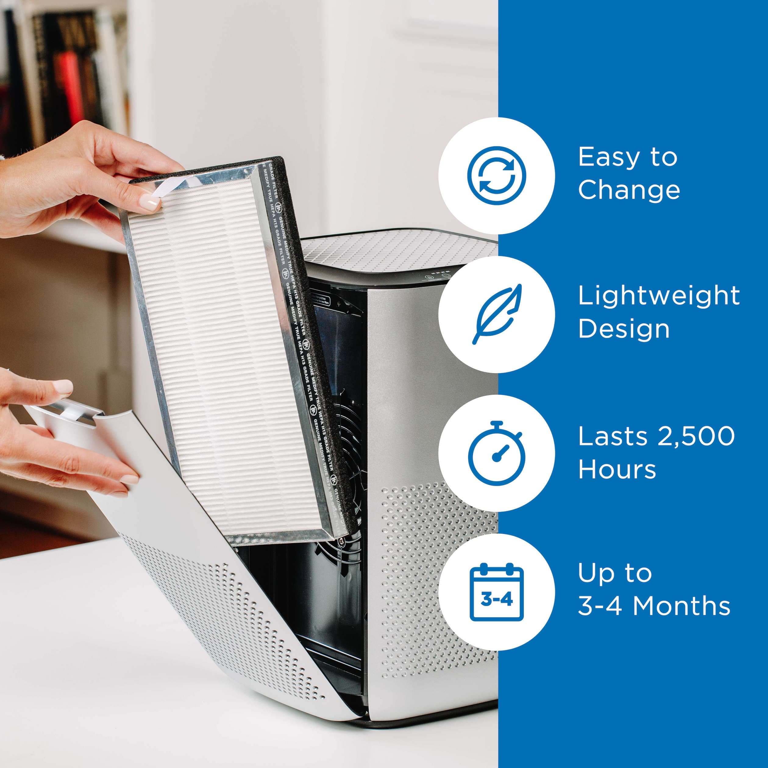 I - Easy to Change - Lightweight Design - Lasts 2,500 Hours - 3-4 Months