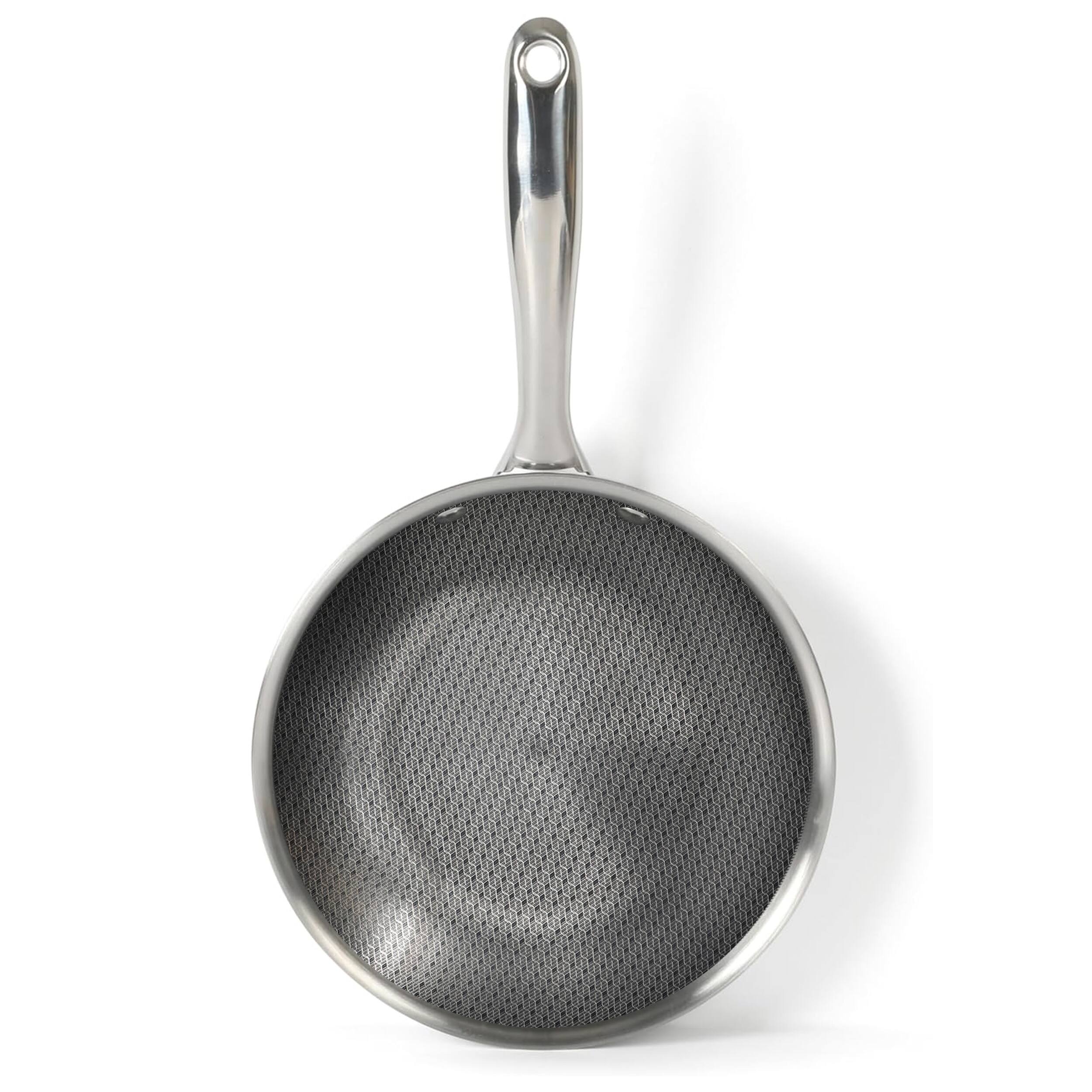 Alt View 1. Oster - Oster Modessa 8 Inch Nonstick Triply Stainless Steel Frying Pan in Silver - Silver.